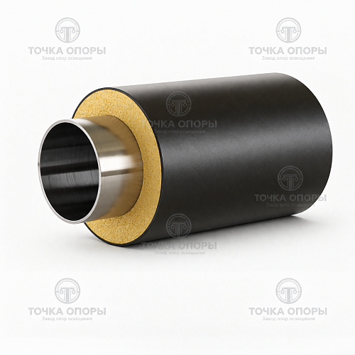 Труба стальная оцинкованная в ППУ-изоляции 108х4 мм ГОСТ 30732-2006